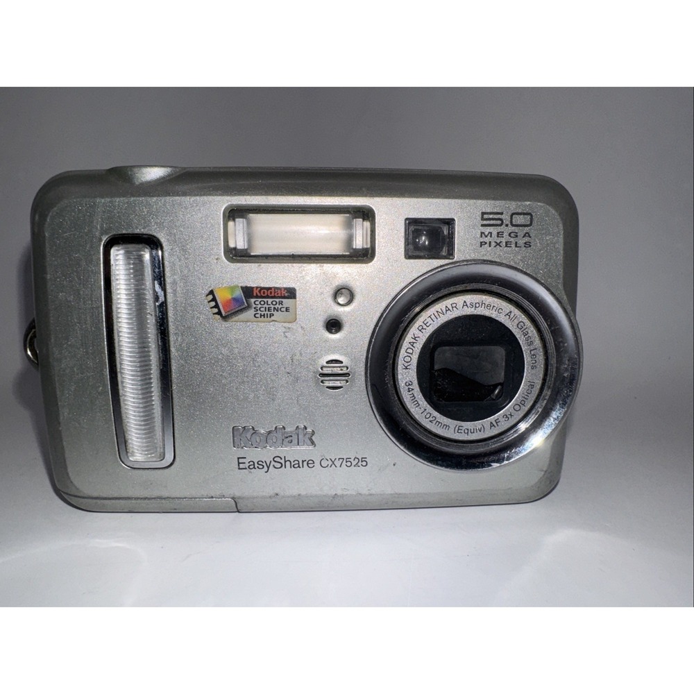 Kodak Easyshare CX7525 5.0MP 3X Optical Zoom Digital Camera Silver Works Read
